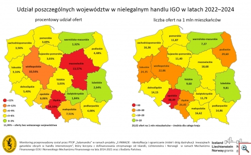 Monitoring e-handlu IGO udzial poszczegolnych wojewodztw